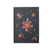 Notitieboekje Donkerblauw Zon Bloemen