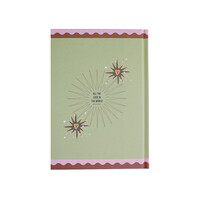 Notebook Green Flowers and Heart