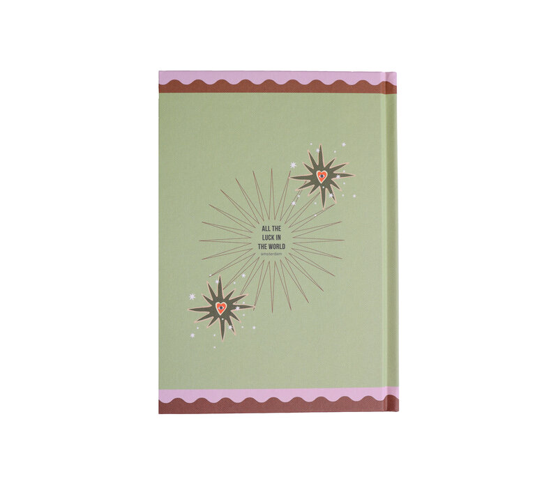 Notebook Green Flowers and Heart