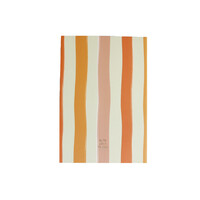 Small Notebook Journal with Stripes Orange Beige