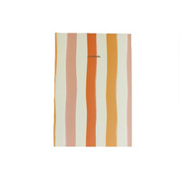 Small Notebook Journal with Stripes Orange Beige