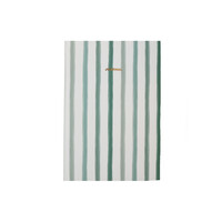 Small Notebook Journal with Stripes Green White