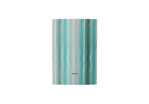 All the Luck in the World Small Notebook Notes met Stripes Blue Grey