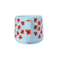 Mok Blauw met Klaprozen