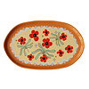All the Luck in the World Grote Ovale Schaal Oranje met Bloemen