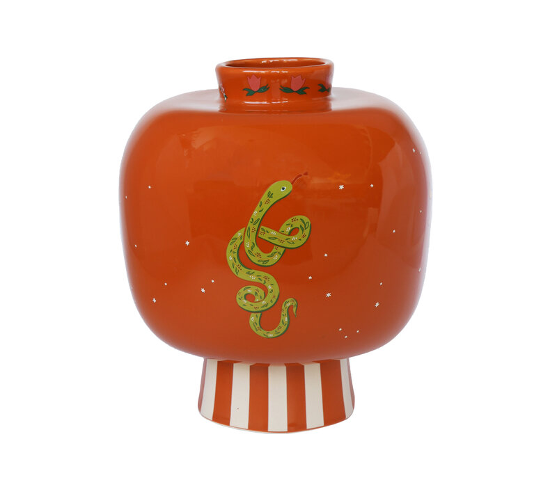 Large Vase with Stripes and Symbols