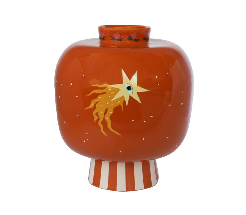 Large Vase with Stripes and Symbols