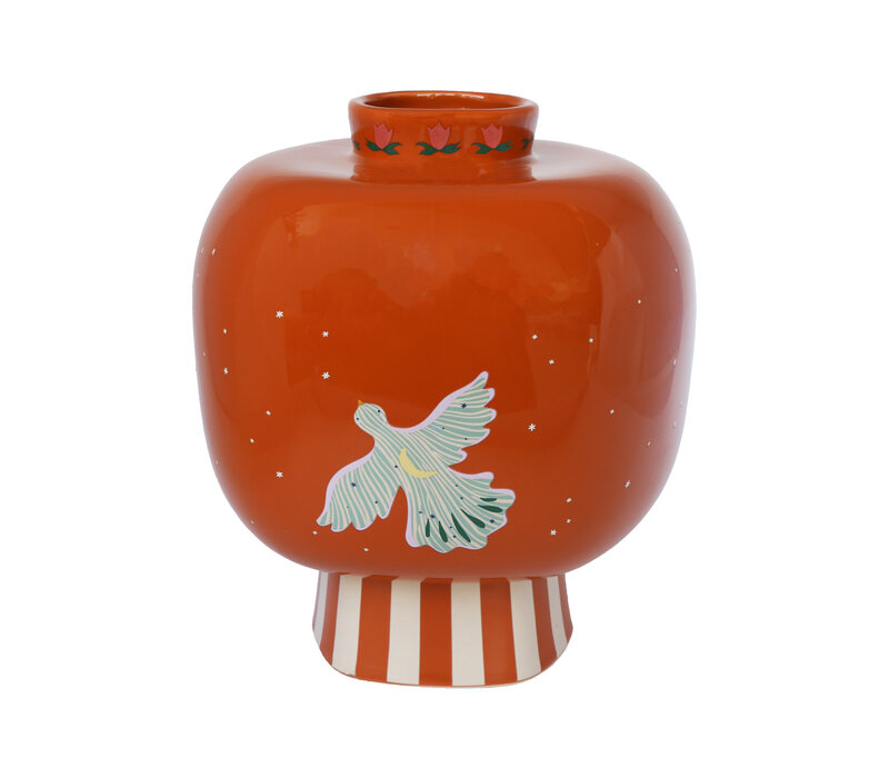 Large Vase with Stripes and Symbols