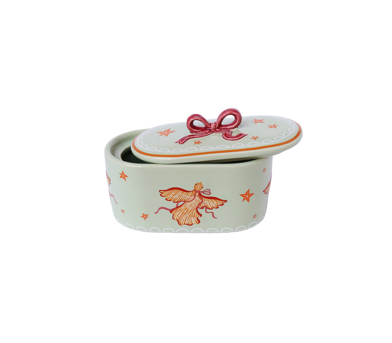 Jar Bird with Bow