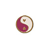 All the Luck in the World Deurknop Messing YinYang Roze Wit