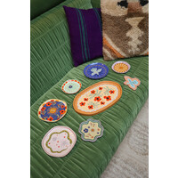 Bord Donker Blauw met Zon en Bloemen
