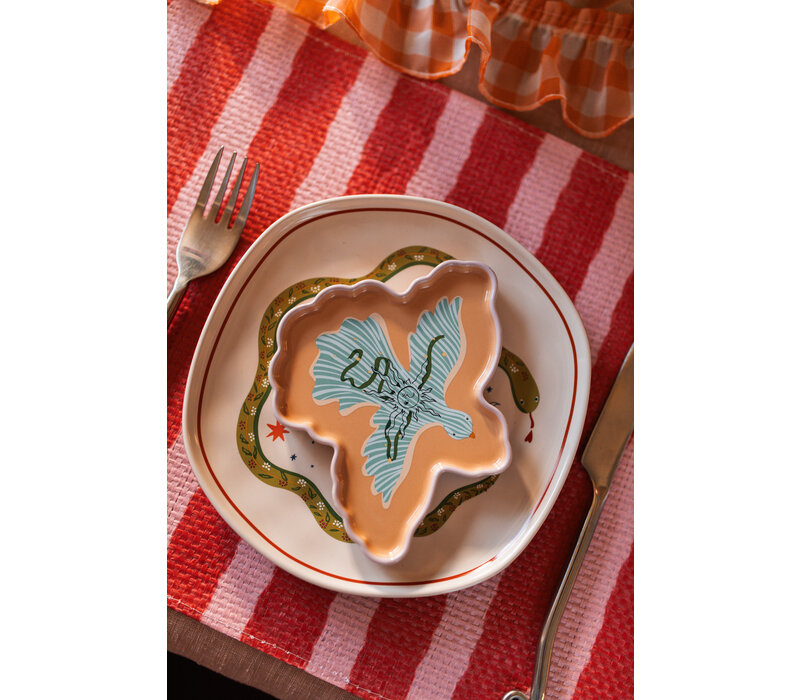 Serving Plate Bird with Sun