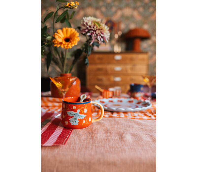 Mug Red with Bird
