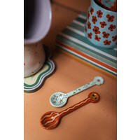 Spoon with White Flower and Stars