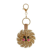 Beaded Keychain - Smiley Sun