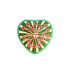 All the Luck in the World Heartshaped Box with Stripes and Flowers