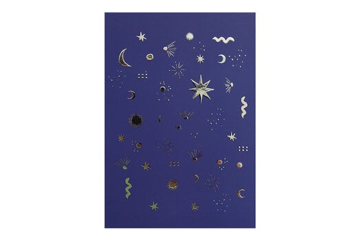 All the Luck in the World Kaart  - Stars Blauw