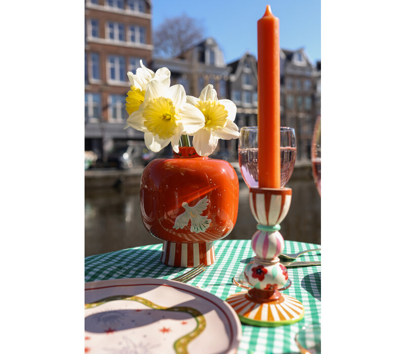 Large Vase with Stripes and Symbols