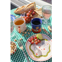 Mok Donker Blauw met Zon en Bloemen