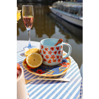Mok Blauw met Klaprozen