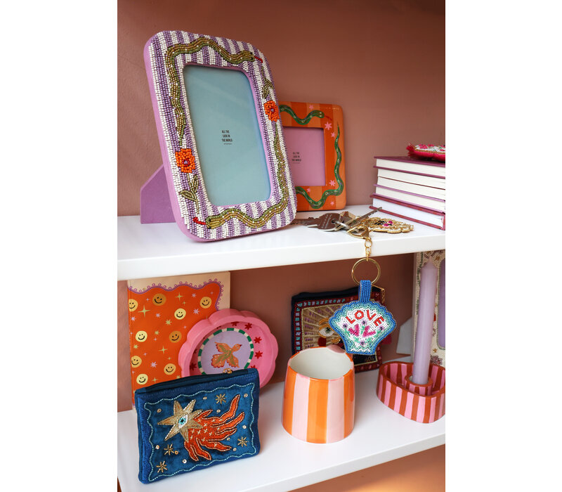 Beaded Photo Frame -  Snake