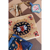 Medium Beaded Wallet - Lovebirds