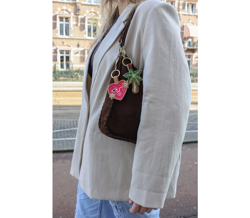 Sleutelhanger met Kraaltjes - Palmboom