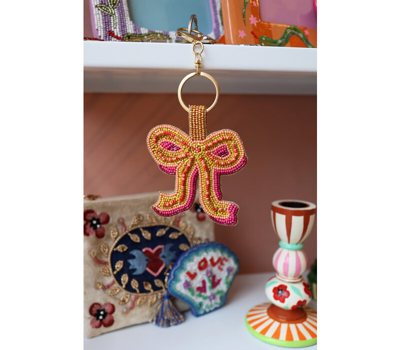 Beaded Keychain - Bow
