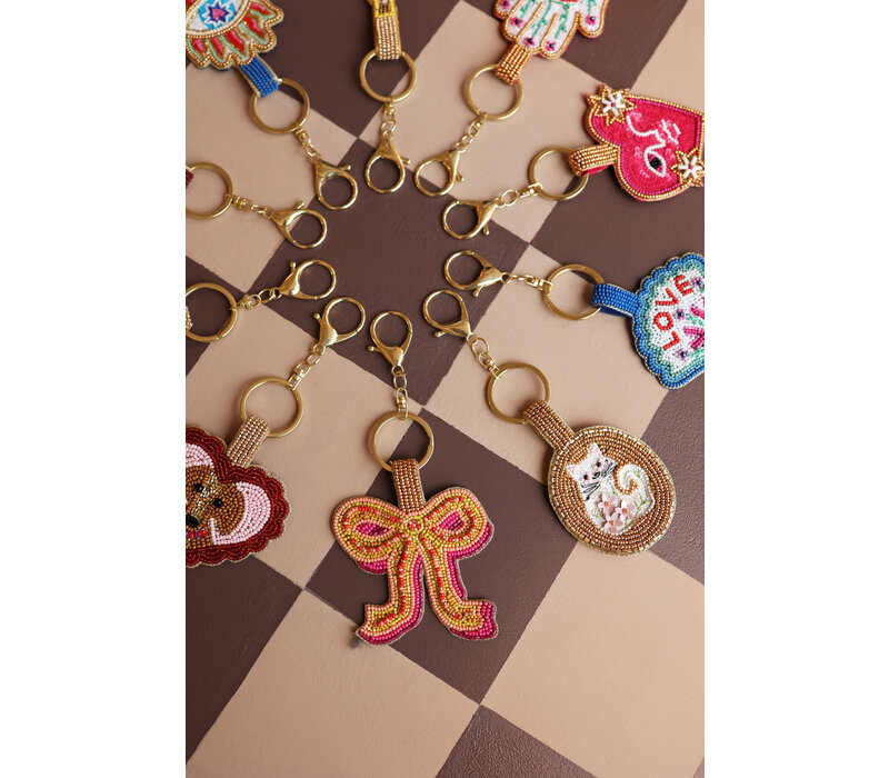 Beaded Keychain - Bow