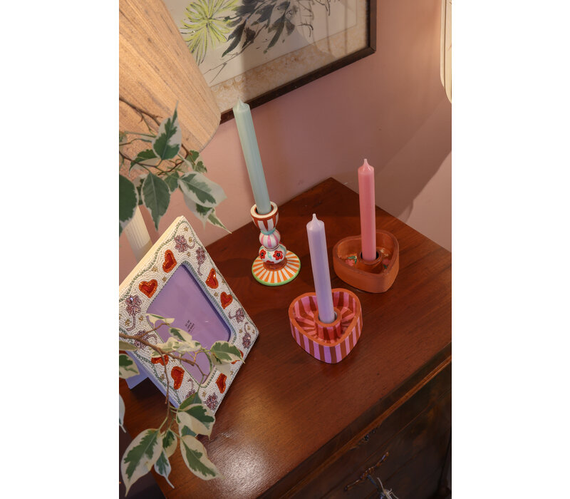 Kaarsenhouder Hart met Bloemen