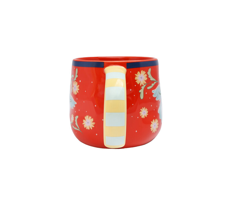 Mug Red with Bird