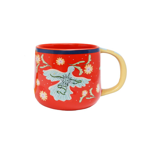 Mug Red with Bird 