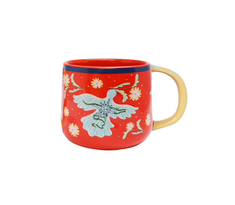 Mok Rood met Vogel