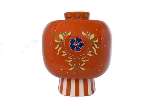 All the Luck in the World Large Vase with Stripes and Symbols