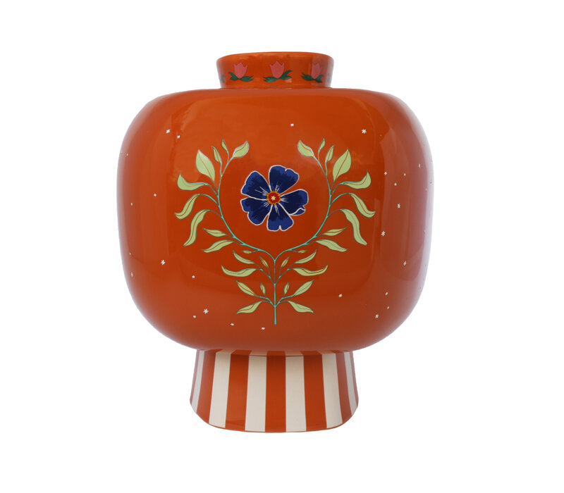 Large Vase with Stripes and Symbols