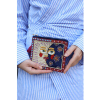 Medium Beaded Wallet - Sun and Moon