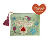 Medium Beaded Pouch - Lucky Bird