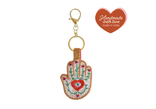 All the Luck in the World Beaded Keychain - Hand