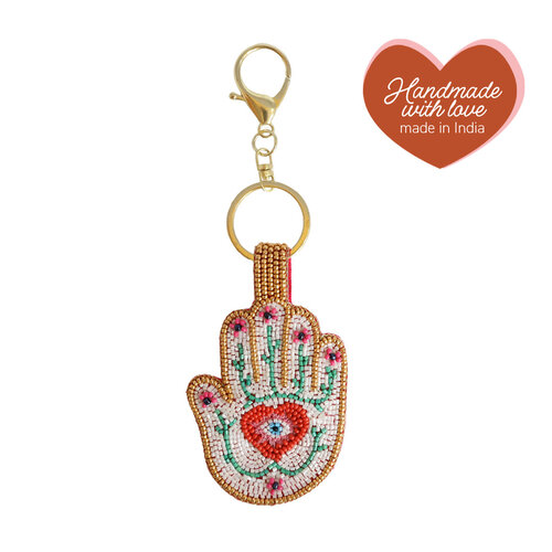 Sleutelhanger met Kraaltjes - Hand 