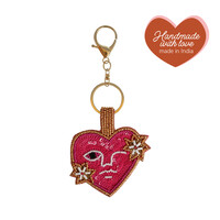 Beaded Keychain - Heart
