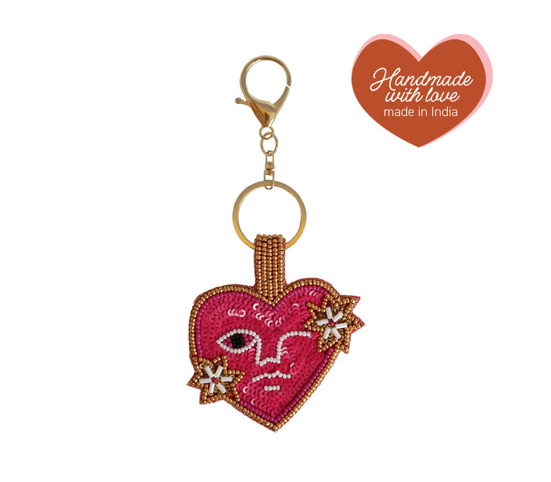 Beaded Keychain - Heart