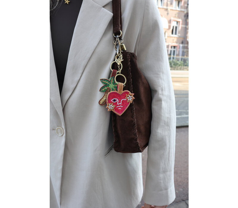 Beaded Keychain - Heart