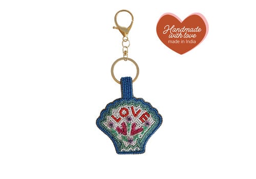 All the Luck in the World Sleutelhanger met Kraaltjes - Love Schelp