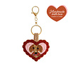 All the Luck in the World Beaded Keychain - Heart with Dog