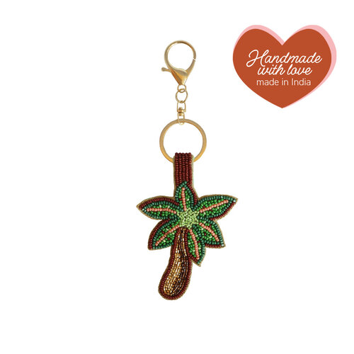 Sleutelhanger met Kraaltjes - Palmboom 