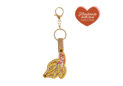 All the Luck in the World Beaded Keychain - Banana