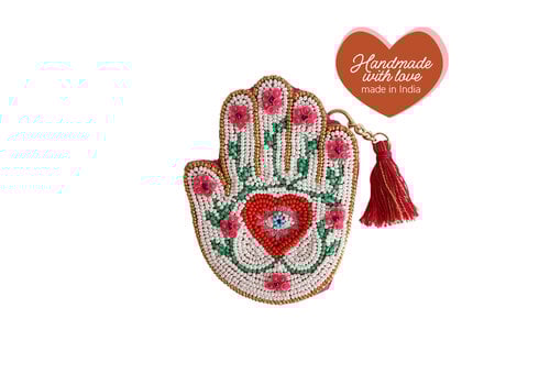 All the Luck in the World Kleine Etui - Hand met Bloemen