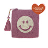 All the Luck in the World Square Pouch Smiley Pink