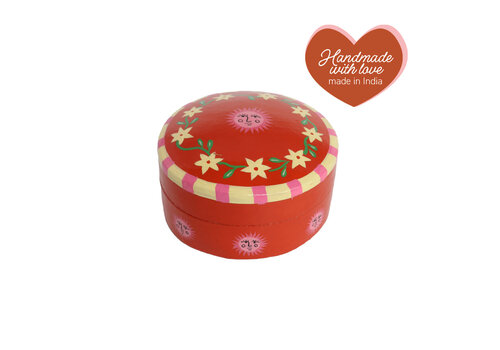 All the Luck in the World Rond Doosje met Bloemen en Zonnetjes