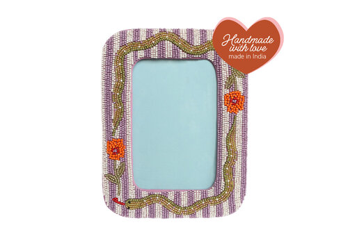 All the Luck in the World Beaded Photo Frame -  Snake